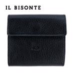 イルビゾンテ 財布 三つ折り IL BISONTE レザー 本革 ブラック ネロ 黒色SMW022 PV0005 BK110B ミニ財布 コンパクト スマート