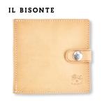 イルビゾンテ 財布 二つ折り IL BISONTE 54_1_412228 / SBW015 PV0005 NA106N NATURALE ナチュラル ヌメ 小銭入れ付き 札入れ カード コンパクト ミニ財布
