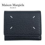 メゾンマルジェラ 財布 三つ折り FOUR STITCHES WALLET WITH COIN POCKET SA3UI0010 P4455 T8013 スリーフォールドウォレット レザー 本革 ブラック