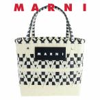 マルニ バッグ Marni Market ステンシルバッグ ホワイト ブラック SHMH0067X0 RF081 CHW01 カゴバッグ ストローバッグ 軽量 マーケット