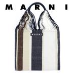 マルニ バッグ マルニフラワーカフェ ハンモックバッグ アイボリーブルー ストライプ MARNI FLOWER CAFE トート Marni Market