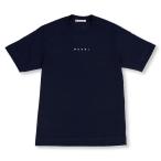 マルニ Tシャツ MARNI KIDS マルニキッズ 大人も着用可能 M01413 M00RF 0M803 NAVY ダークネイビー クルーネック 丸首 ロゴ コットン 綿100 トップス カットソー