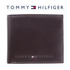 トミーヒルフィガー 財布 二つ折り TOMMY HILFIGER ブラウン 31TL25X005 200 BROWN 小銭入れ付き 札入れ カードケース レザー 本革 ミニ財布 キャッシュレス