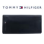 トミーヒルフィガー 財布 長財布 二つ折り TOMMY HILFIGER ブラック 31TL19X006 001 BLACK レザー 本革