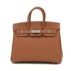 エルメス バーキン25 トゴ ゴールド シルバー金具 W刻印