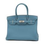 エルメス バーキン30 トゴ ニューブルージーン シルバー金具 B刻印