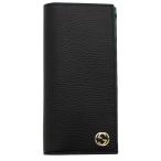 グッチ 財布 GUCCI 長財布 メンズ スリムタイプ ブラック×グリーン 610467 アウトレット