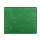 グッチ財布 GUCCI 二つ折り財布 札入れ 小銭入れなし メンズ GGエンボス レザー 625562 グリーン