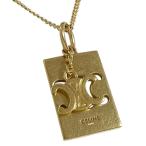 セリーヌ トリオンフ　インターロック　ペンダント　ネックレス　社外チェーン