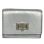 フェンディ　レディース　ピーカブー　マイクロ　三つ折り　財布　未使用判断品　銀色