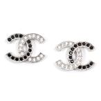 シャネル CHANEL ピアス CCマーク メタル＆ストラス ラインストーン ダブルC 2022年メティエダールコレクション シルバー AB8981 B08690 NJ338