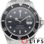 ロレックス サブマリーナデイト 16610LN(F) 箱 保証書 SS メンズ時計 ブラック 仕上げ済 2004年 美品 中古