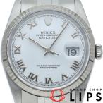 ロレックス デイトジャスト メンズ時計 16234(X) 箱 国際サービス保証書 K18WG/SS メンズ時計 ホワイト 仕上げ済