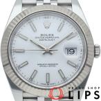 ロレックス デイトジャスト41 メンズ時計 ジュビリー 126334 箱 保証書 K18WG/SS メンズ時計 ホワイト 仕上げ済