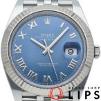 ロレックス デイトジャスト41 メンズ時計 ジュビリー アズーロブルー 126334 保証書 K18WG/SS メンズ時計 アズー