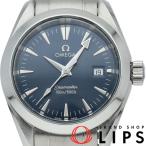 オメガ シーマスター アクアテラ クォーツ 29mm 2577.80 箱 保証書 SS レディース時計 ブルー 仕上げ済  美品