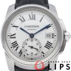カルティエ カリブル ドゥ カルティエ ウォッチ WSCA0003  SS/革 メンズ時計 シルバー 仕上げ済  美品 中古