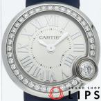 カルティエ バロンブラン ドゥ カルティエ ウォッチ 26mm ダイヤベゼル W4BL0002 箱 保証書 SS/革 レディース時
