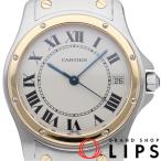 カルティエ サントスクーガーLM ウォッチ オートマチック W20036R3  K18YG/SS メンズ時計 アイボリー 仕上げ済