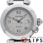 カルティエ パシャC ウォッチ W31023M7 箱 SS メンズ時計 グレー 仕上げ済  美品 中古