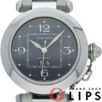 カルティエ パシャC ビッグデイト ウォッチ W31053M7 箱 SS メンズ時計 ブラック 仕上げ済  美品 中古