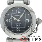 カルティエ パシャC ビッグデイト ウォッチ W31053M7  SS メンズ時計 ブラック 仕上げ済  美品 中古