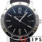 ブルガリ ブルガリブルガリ ウォッチ 41mm BB41S/BB41BSLD  SS/革 メンズ時計 ブラック 仕上げ済  美品