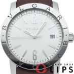 ブルガリ ブルガリブルガリ ソロテンポ ウォッチ 39mm BB39S/102110 箱 保証書 SS/革 メンズ時計 シルバー