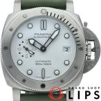 パネライ サブマーシブル 42mm PAM01590 箱 保証書 バンド×3 SS/革 メンズ時計 ホワイト 仕上げ済  美品 中