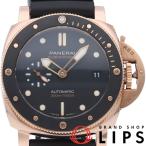 パネライ サブマーシブル ゴールドテック 42mm PAM01164 箱 保証書 バンド K18RG/ラバー メンズ時計 ブラック