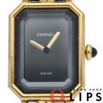 シャネル プルミエールL ウォッチ H0001  GP/革 レディース時計 ブラック   美品 中古