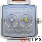 ルイ・ヴィトン スピーディ デュオジェット GMT ウォッチ Q2371 箱 SS/革 メンズ時計 アイスブルー 仕上げ済  美品