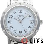 エルメス クリッパー レディース時計 CL4.210 箱 保証書 SS レディース時計 ホワイト 仕上げ済  美品 中古