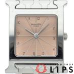 エルメス Hウォッチ メンズ時計 HH1.510 箱 保証書 SS メンズ時計 ピンク 仕上げ済  美品 中古