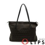 フェンディ ズッキーノ ハンドバッグ 8BH023 キャンバス/レザー レディース ハンドバッグ ブラウン  美品 中古