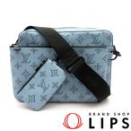  Louis * Vuitton Trio mesenja-M14781 монограмма Shadow женский сумка "почтальонка" Sky голубой прекрасный товар средний 