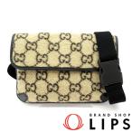  Gucci сумка "body" 598181 GG шерсть женский сумка-пояс бежевый прекрасный товар б/у 