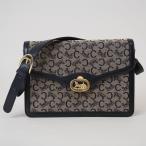 セリーヌ オールドセリーヌ サルキー ショルダー バッグ ベージュxネイビー レディース キャンバスxレザー 馬車金具 小さめ CELINE 中古