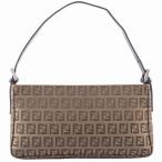 フェンディ ズッカ ショルダーバッグ 8BR042 キャンバスxレザー ベージュ レディース アクセサリーポーチ ズッキーノ FENDI 中古