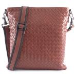 ボッテガヴェネタ イントレチャート ショルダーバッグ 276357 レザー ブラウン レディース クロスボディ BOTTEGA VENETA 中古