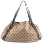 グッチ アビートートバッグ 130736 GGキャンバスxレザー ベージュxブラウン レディース ハンド GUCCI 中古