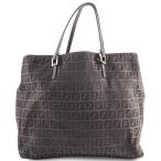 フェンディ ズッキーノ ハンドバッグ 8BH019 キャンバスxレザー ブラウン レディース ズッカ FENDI 中古