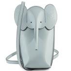 ショッピングロエベ ロエベ エレファント ポケット ショルダーバッグ 692245 レザー ライトブルー レディース 小さめ スマホポーチ LOEWE 中古