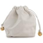  Jil Sander самосвал кольцо сумка ручная сумочка кожа белый женский меньше мешочек draw -тактный кольцо JIL SANDER б/у 