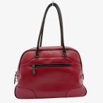  Prada сумка б/у сумка на плечо боулинг сумка сумка "Boston bag" B10688 кожа красный 