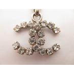  Chanel CHANEL CC Logo стразы колье серебряный 