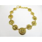 [ прекрасный товар ]CHANEL Chanel CC здесь Mark Gold pre -tedo медаль колье Gold 