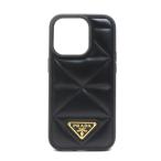 プラダ PRADA スマートフォンケース iPhone14 Proケース レザー ブラック