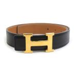エルメス HERMES ベルト コンスタンス ボックスカーフ/メタル ブラック