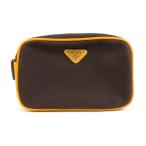  Prada PRADA косметичка парусина Brown × orange 